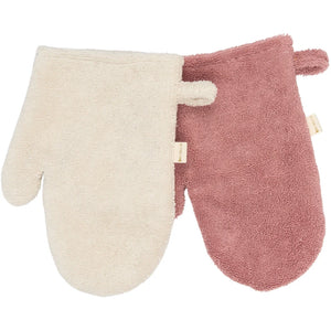2er Set Waschlappen Bear & Bunny Ash Rose