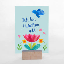 Laden Sie das Bild in den Galerie-Viewer, Baby Meilensteinkarten &quot;Hallo große weite wunderschöne Welt&quot;