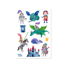 Laden Sie das Bild in den Galerie-Viewer, Spülmaschinenfeste Sticker *Ritter*