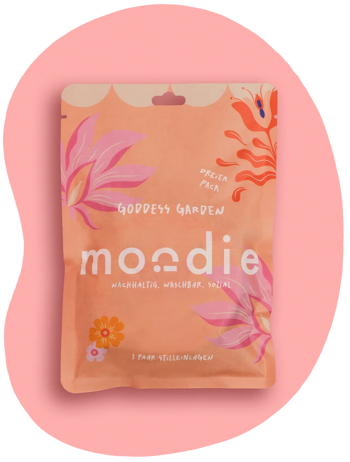 Waschbare Stilleinlagen Goddess Garden 3er Pack