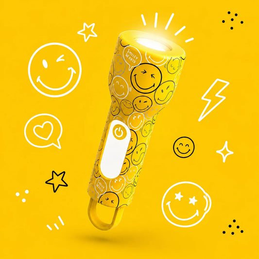 Glowy Taschenlampe SMILEY WORLD® gelb