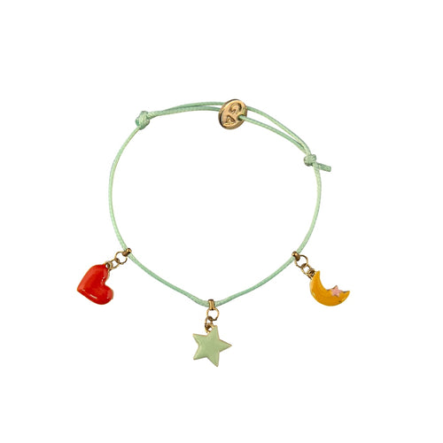 Armband Herz, Stern & Mond