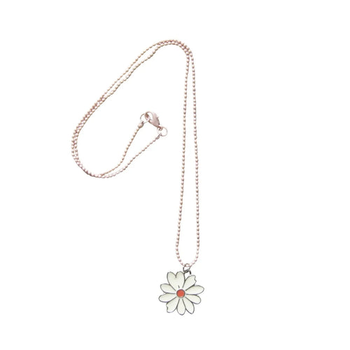 Halskette Blume Weiß