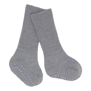 Rutschfeste Merinowolle Socken Grey Melange