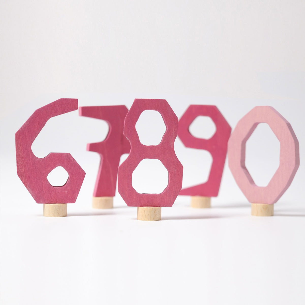 Rosa Zahlenstecker Set 6-9 und 0