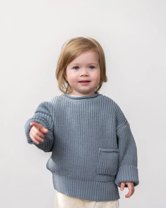 Merino Grobstrick Sweater Purple