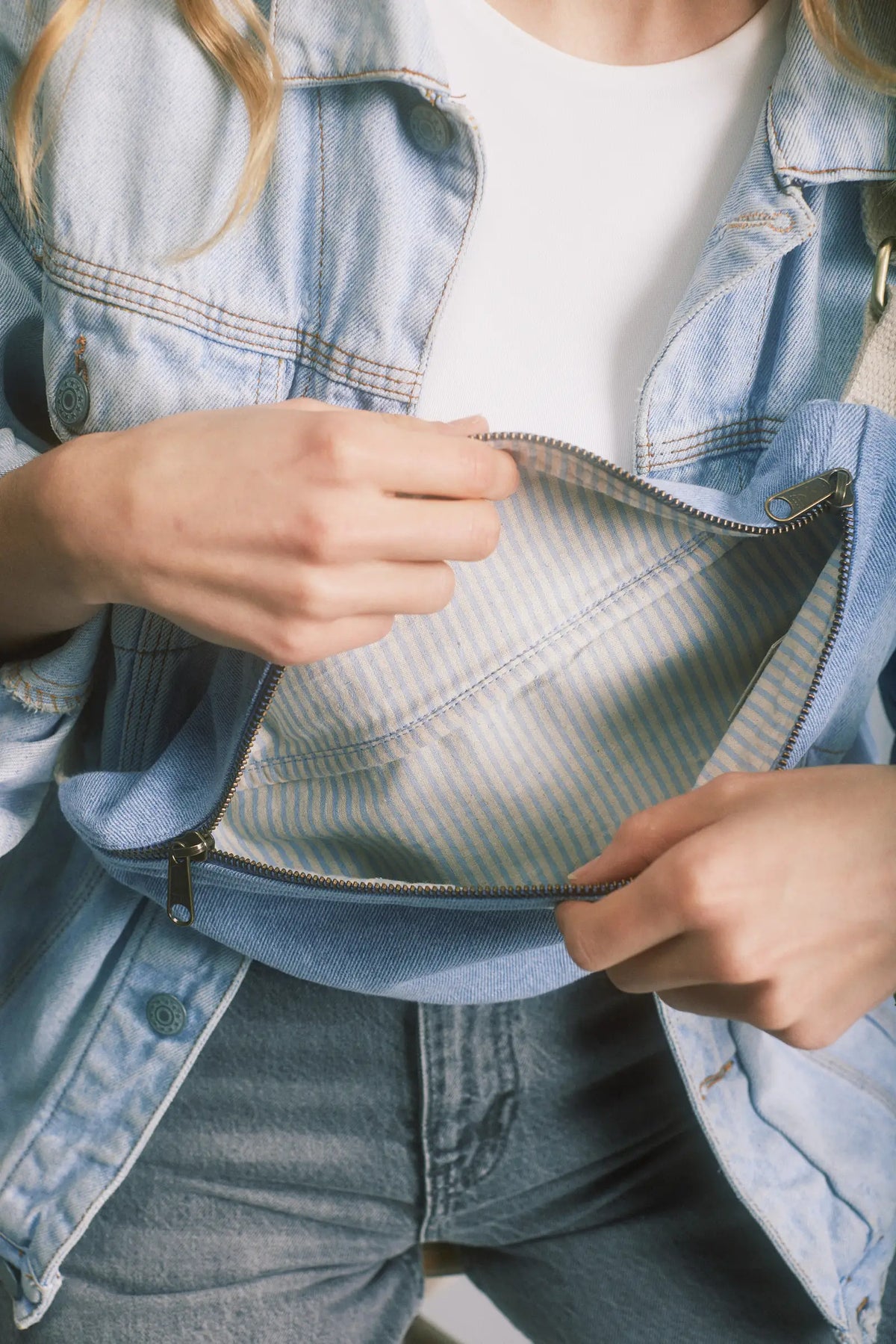 Gürteltasche Olivia Denim Blau