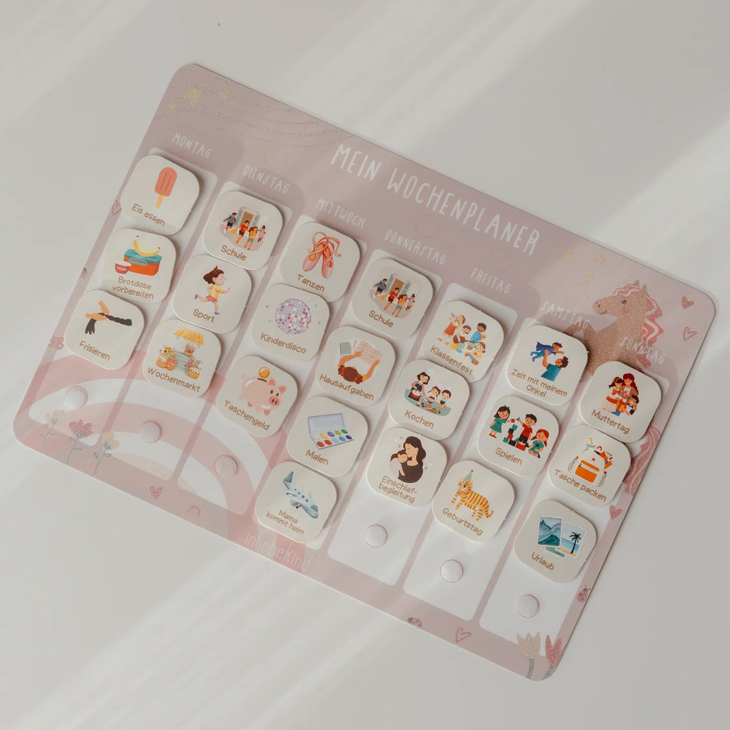 Wochenplaner Einhorn Glitzer