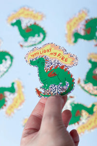 Glitzersticker  "You Light My Fire"
