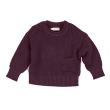 Laden Sie das Bild in den Galerie-Viewer, Merino Grobstrick Sweater Cherry