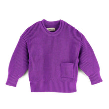 Laden Sie das Bild in den Galerie-Viewer, Merino Grobstrick Sweater Purple