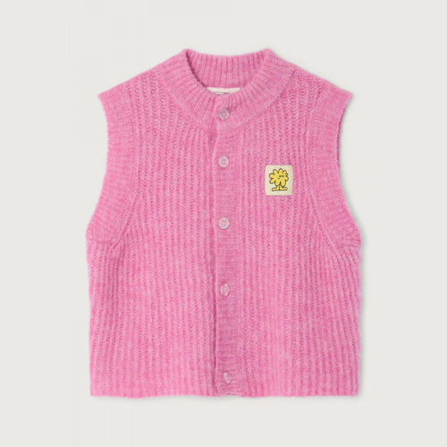 Stickcardigan East Bubble-Pink Meliert