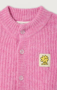 Stickcardigan East Bubble-Pink Meliert