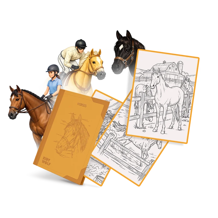 Zeichenvorlagen Kidydraw Pad "Pferde"