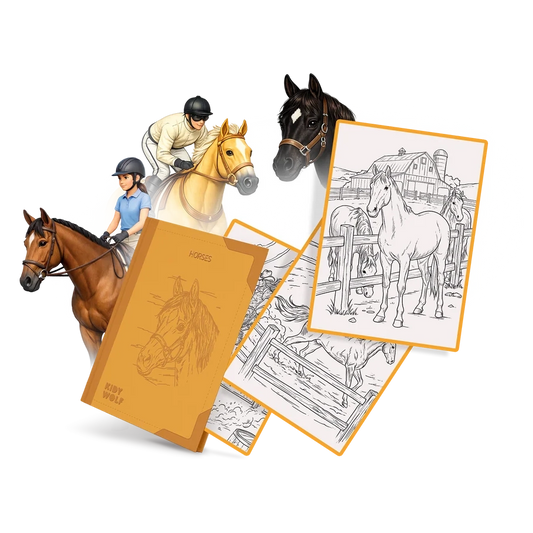 Zeichenvorlagen Kidydraw Pad "Pferde"