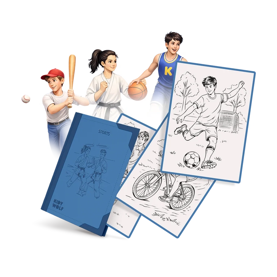 Zeichenvorlagen Kidydraw Pad "Sport"