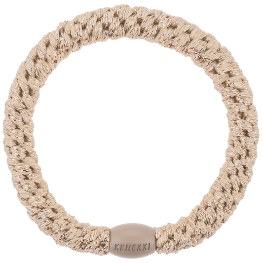 Haargummi Beige Glitter