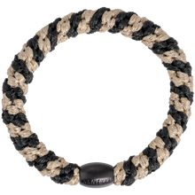 Laden Sie das Bild in den Galerie-Viewer, Haargummi Black-beige glitter stripe