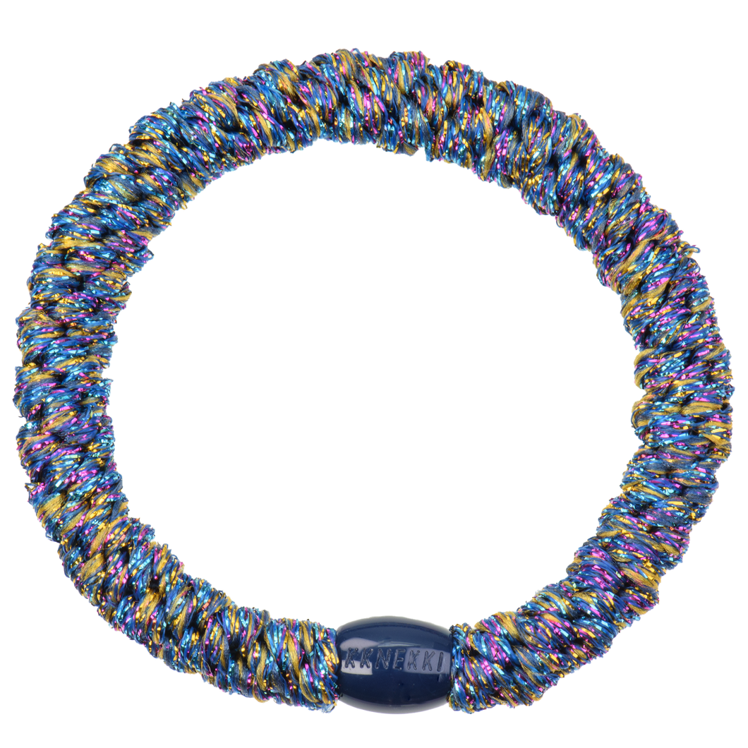 Haargummi Electric Blue Multi Glitter