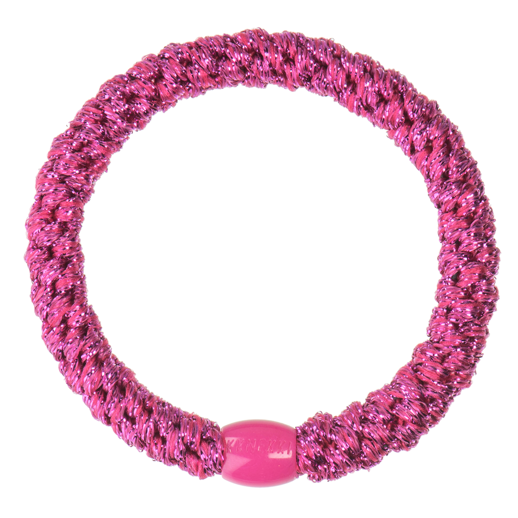 Haargummi Electric Pink Glitter