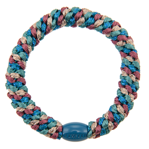 Haargummi Mix Petrol Rosewood Glitter