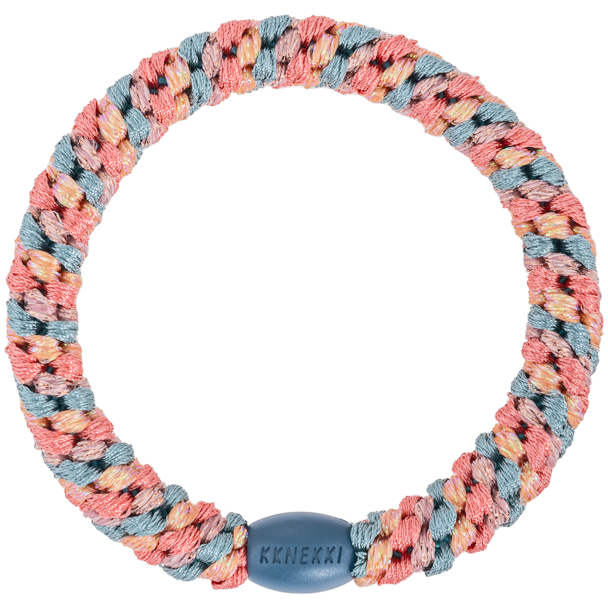 Haargummi Mix teal pomerant glitter