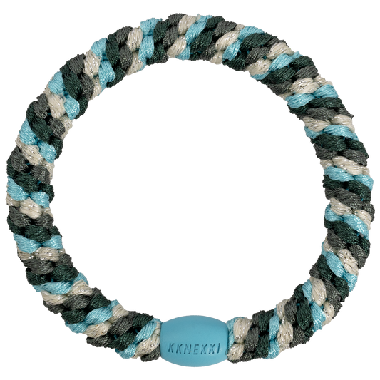 Haargummi Mix turquoise jungle glitter