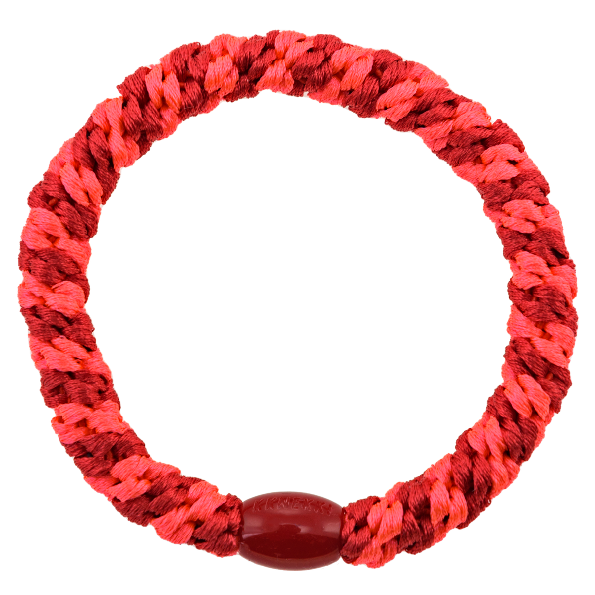 Haargummi Red neon pink stripe