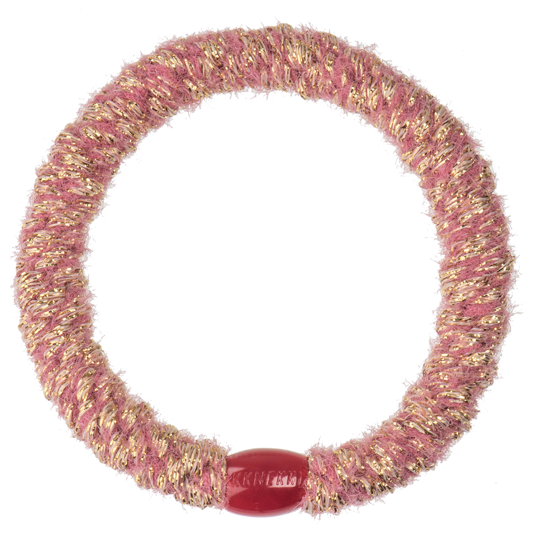 Haargummi Velvet Glitter Old Pink