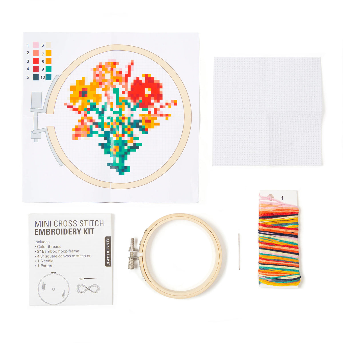 Mini Kreuzstich Stickset "Blumen"