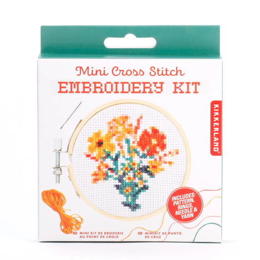 Mini Kreuzstich Stickset "Blumen"