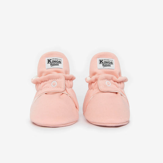 Booties Cotton Gripper Rose