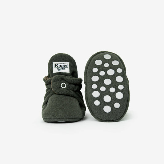 Booties Fleece Gripper Olive
