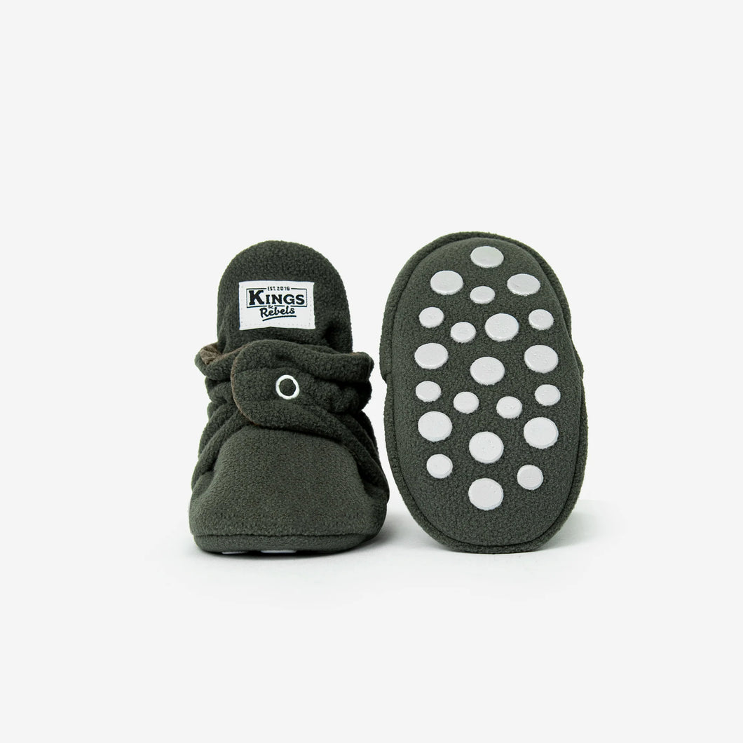 Booties Fleece Gripper Olive