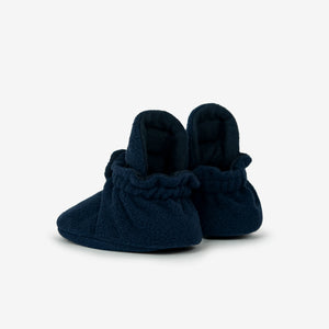 Booties Fleece Gripper Navy Blue
