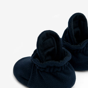 Booties Fleece Gripper Navy Blue