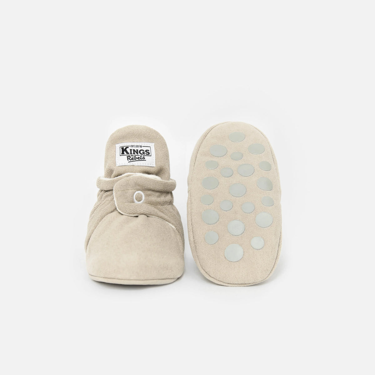 Booties Gamuza Gripper Ivory