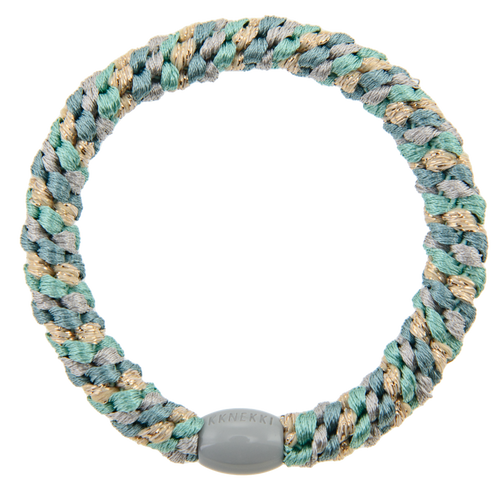 Haargummi Mix Teal Gold Glitter