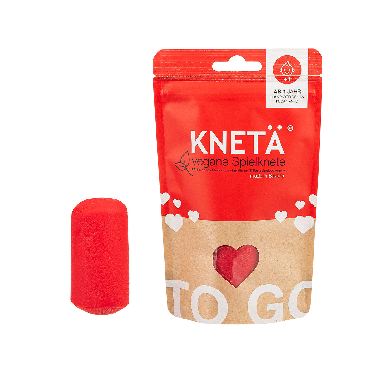 Knete Beutel 100g Rot