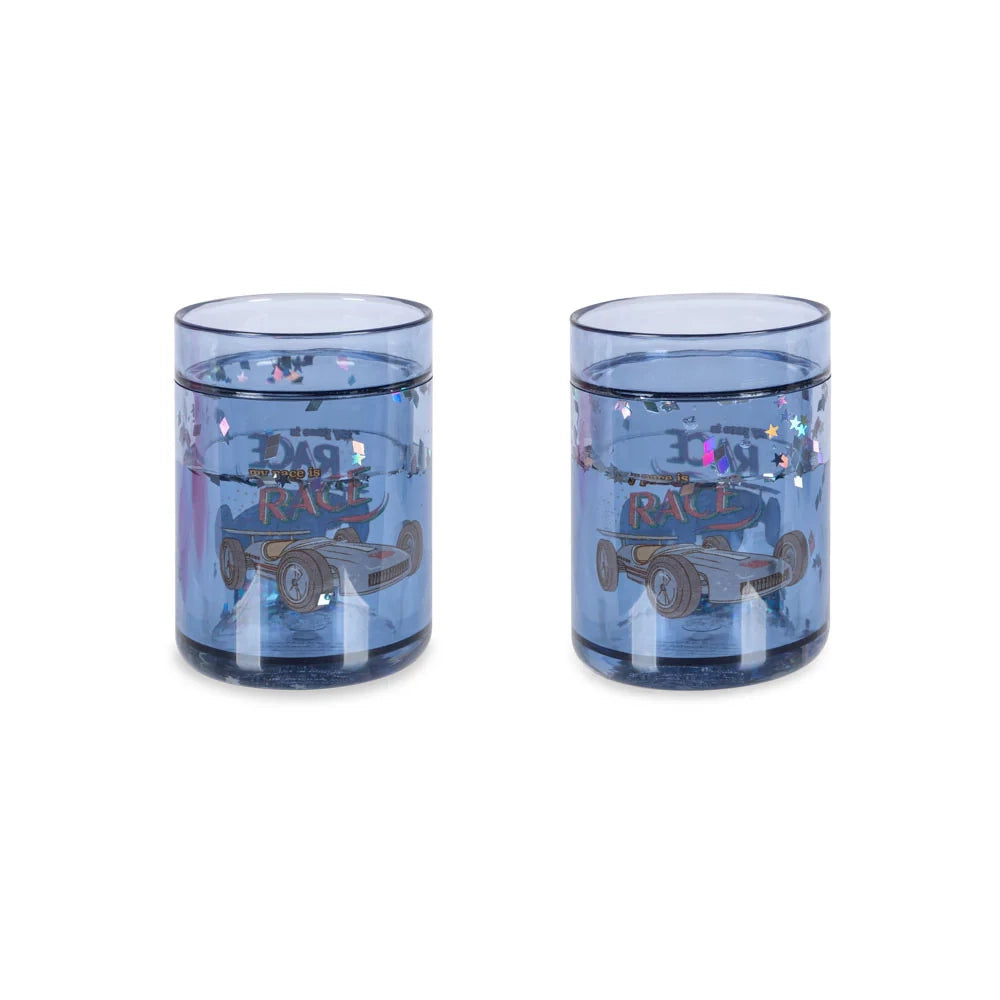Glitter Becher 2er Set Race