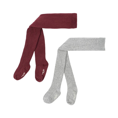 2 Pack Strumpfhosen burgundy/grey