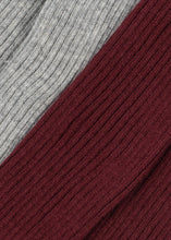 Laden Sie das Bild in den Galerie-Viewer, 2 Pack Strumpfhosen burgundy/grey