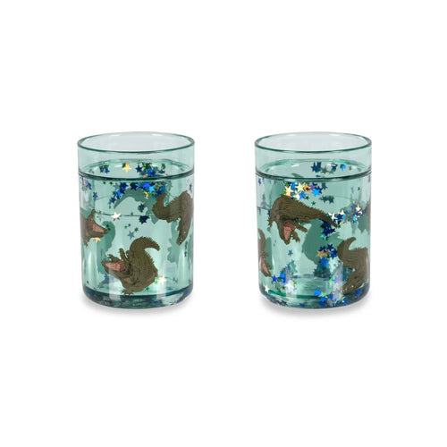 Glitter Becher 2er Set Crocodile