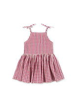 Laden Sie das Bild in den Galerie-Viewer, Isotta Trägerkleid Raspberry Check