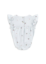 Laden Sie das Bild in den Galerie-Viewer, Coco Romper Cherry Blue Coeur