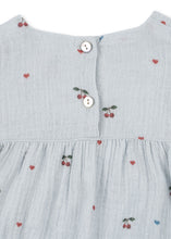 Laden Sie das Bild in den Galerie-Viewer, Coco Romper Cherry Blue Coeur