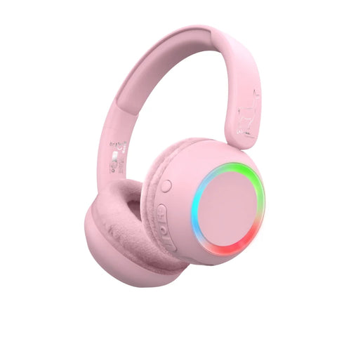 Wireless Headset mit Licht Rosa
