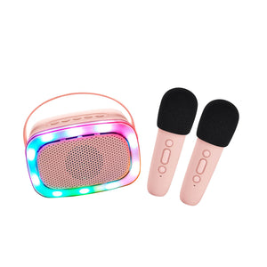 Kids Karaoke Set mit 2 Mikrofonen Rosa