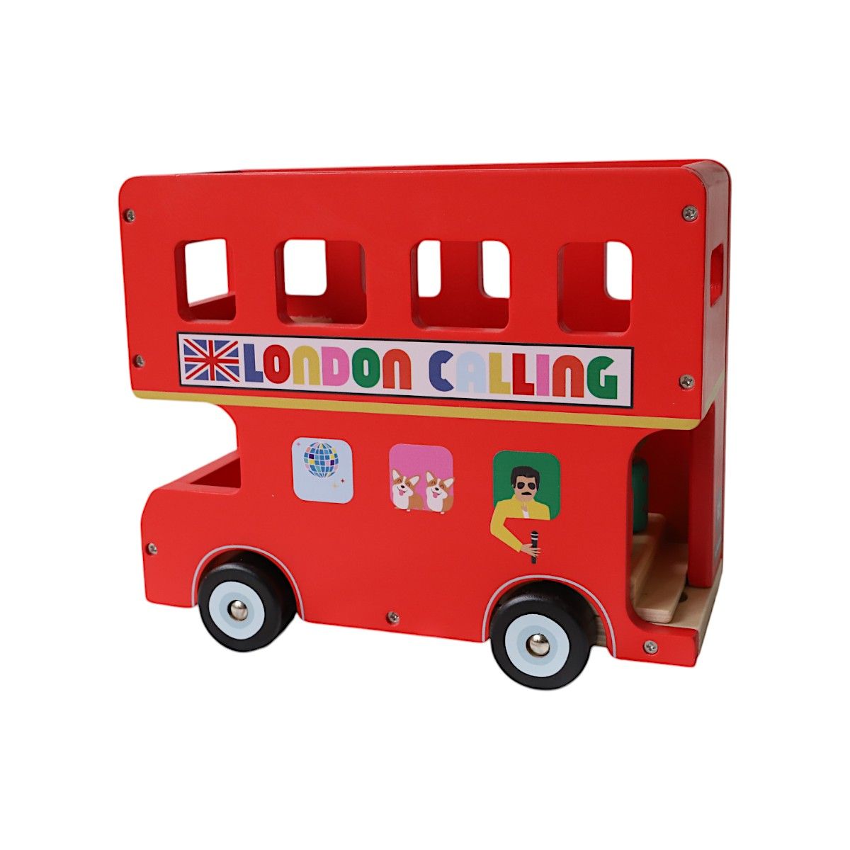 London Bus mit Figuren