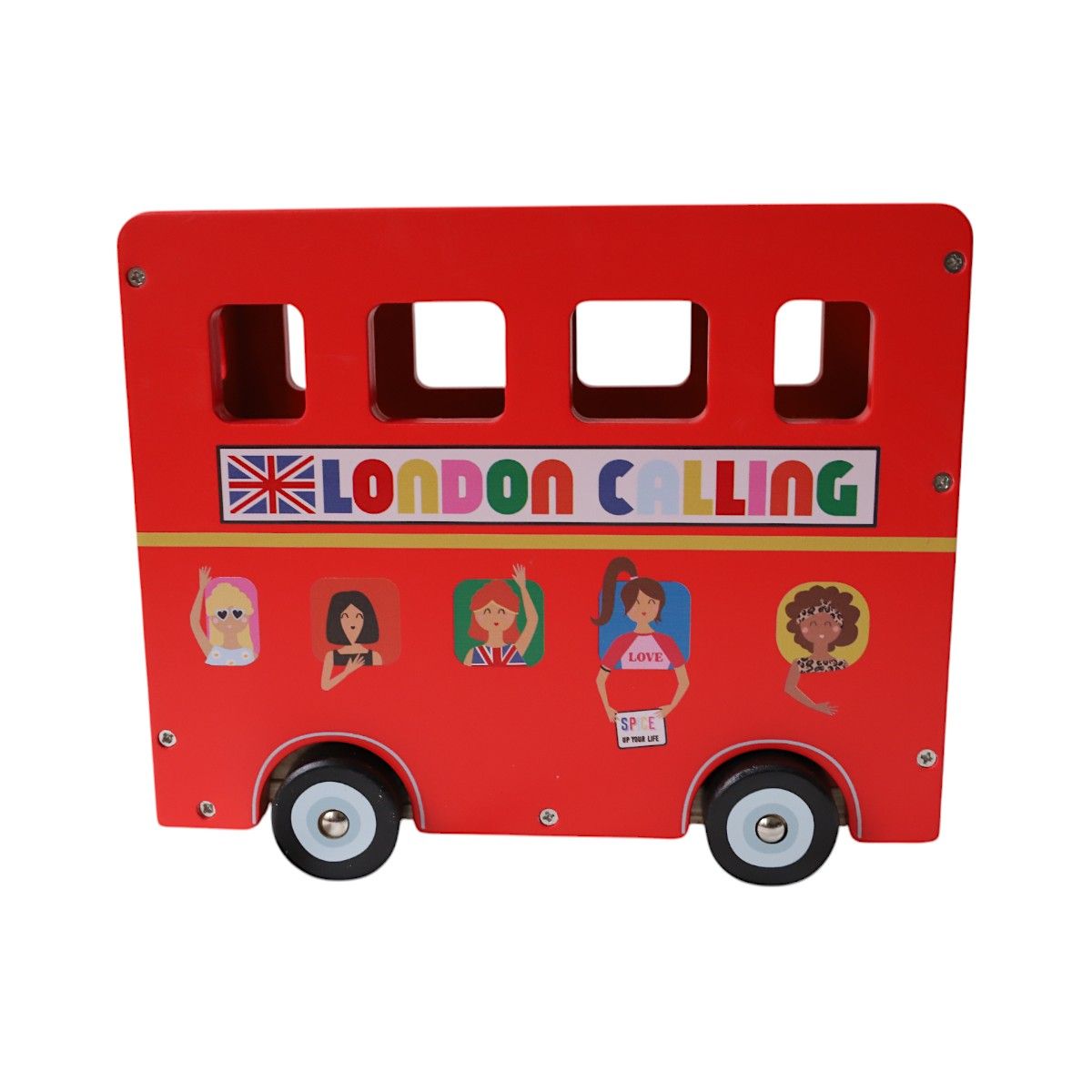 London Bus mit Figuren